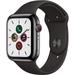 Restored Apple Watch Series 5 GPS+LTE w/ 44MM Black Stainless Steel Case & Sport Band (Refurbished)