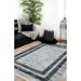 BESPOKY Modern Area Rug Home Decor Carpet Rectangle Room Carpets Grey Frame Rug Home Decorative Rugs for Living Room Aesthetic Rugs for Nursery Room Bedroom Rugs StariOskol