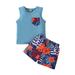 Baby Girl Clothes 2t Teens Clothes for Girls Winter Toddler Girls Sleeveless Vest Tops And Floral Prints Shorts Outfits Juniors Tops Teen Girls
