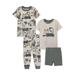 Little Star Organic Baby & Toddler Boys 4Pc Short Sleeve Snug Fit Sleepwear Size 9 Months-5T