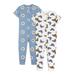 Little Star Organic Baby & Toddler Girls 2Pk Short Sleeve Footless Stretchies Size 9 Months-5T