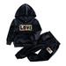 Pack Baby Boy Boys Jogging Suits Kids Toddler Baby Girls Boys Autumn Winter Letter Cotton Long Sleeve Pants Hooded Sweatshirt Set Clothes Boys 4 T Clothes