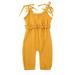 Vintage Baby Clothes Girl Baby 1st Birthday Outfit Girl Summer 1 Piece Outfit Baby Girls Boys Cotton Linen Ruffle Romper Jumpsuit Sleeveless Halter Solid First Birthday Outfit Girl