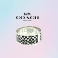 Coach Jewelry | Coach Silver Black Enamel Bangle Bracelet | Color: Black/Silver | Size: Os