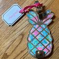 Lilly Pulitzer Accessories | Lilly Pulitzer Pineapple Luggage Tag | Color: Gold/Pink | Size: Os