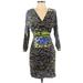 Nine West Dresses | 0333 Nine West Faux Wrap Dress Sz 2 | Color: Black/Blue | Size: 2