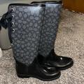 Coach Shoes | High Lace Back Coach Boots Size 8 | Color: Black | Size: 8