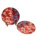 Anthropologie Dining | 2 Anthropologie Streaked Sunlight Red & Blue Floral Salad Dessert Plates | Color: Blue/Red | Size: Os