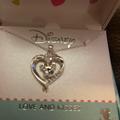 Disney Jewelry | Disney Heart With Mickey Mouse In The Middle Necklace Valentine’s Day | Color: Silver | Size: Os