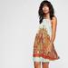 Free People Dresses | Free People Shea Printed Mini Dress | Color: Green/Red | Size: S