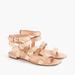 J. Crew Shoes | New In Box J.Crew Rose Gold Metallic Leather Gladiator Sandals | Color: Gold | Size: 6.5