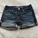 American Eagle Outfitters Shorts | American Eagle Size 00 Blue Denim Jean Cut Off Roll Up Shorts | Color: Blue | Size: 00