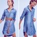 Anthropologie Dresses | Anthro Cloth & Stone Montana Denim Shirt Dress, Xs | Color: Blue | Size: Xs