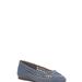 Lucky Brand Avelly Macrame Flat in Open Blue/Turquoise, Size 8