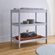 Nola Baby Changing Table with 2 Shelves - Trendy Changing Station with Open Storage Space - Nursery Furniture Flint Blue