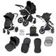 Ickle Bubba Stomp Luxe 2-in-1 Pushchair - Silver/Midnight/Black