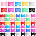 150 Pcs Blank Dog Pet Tags for Engraving 38MM Aluminum Bone Shape Name Tag Colorful Double Sided Dog Cat Phone Number Tag Pendantsnts