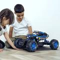 CROBOLL 1:12 Large Remote Control car for Boys Kids with Lifting Function,4WD RC Cars Electric Monster Truck Toy Gifts 4X4 Off-Road RC Rock Crawler 2.4GHz All Terrain RC Truck with 2 Batteries(Blue)