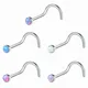 AOEDEJ 18/20G 3/5PCS Pierre Opale Nez Goujons Piercing En Acier inoxydable Narine Piercing Coloré