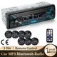 Autoradio Bluetooth Stéréo Lecteur MP3 Récepteur FM Lumières Colorées AUX USB Carte TF Kit