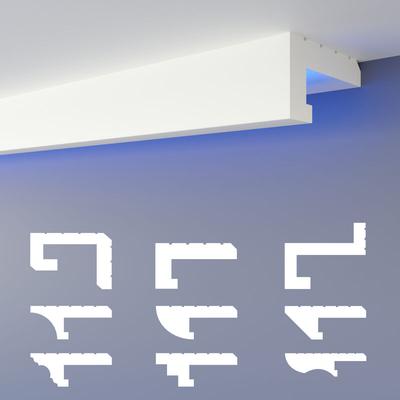Heximo - led Schattenfugen Profil Stuckleisten, indirekte Beleuchtung xps Styropor Trockenbau Image