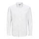 JACK & JONES Herren PLUS JPRBLACARDIFF Shirt L/S PS NOOS Hemd, White/Fit:Loose FIT, 6XL Grande Taille