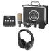 AKG C214 Condenser Microphone Recording Mic+Samson Headphones+Amplifier+Shield
