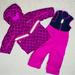 Columbia Jackets & Coats | Columbia Pink Snowsuit Set - Toddler Size 3 Waterproof Hooded Jacket & Snow Bib | Color: Black/Pink | Size: 3tg