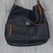 Dooney & Bourke Bags | Dooney & Burke Pebbled Leather Hobo Tote Handbag | Color: Blue/Brown | Size: Os