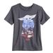 Disney Shirts & Tops | Jumping Bean Baby Yoda Palm Tree Graphic Tee Size 4 #K62 | Color: Blue/Gray | Size: 4b