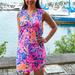 Lilly Pulitzer Dresses | Lilly Pulitzer Essie Mini Dress Brilliant Blue Catch And Release Sz X Small Xs | Color: Blue/Pink | Size: Xs