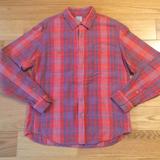 J. Crew Shirts | J Crew Men's Flannel Plaid Slim Fit Size Large Red Blue/Grey 100% Cotton | Color: Blue/Red | Size: Large Slim Fit