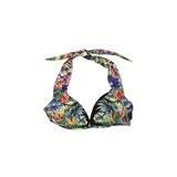 Venus Swimsuit Top Blue Floral Halter Swimwear - Women's Size Small