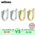 Wostu – boucles d'oreilles créoles en argent Sterling 925 pour femmes bijoux fins couleur argent