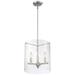 Bransel; 3 Light; Pendant Fixture; Brushed Nickel Finish