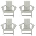 Beachcrest Home™ Laprade Plastic Folding Adirondack Chair Set Plastic in Brown | 35.6 H x 30 W x 33.5 D in | Wayfair