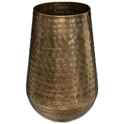 Vase Oasis - gehämmertes Metall - goldfarben h. 23 cm Atmosphera Créateur D'intérieur