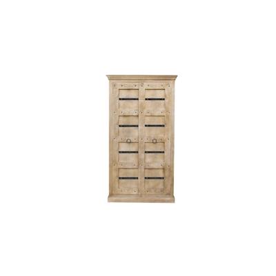 SIT Möbel Kleider-Schrank mit 2 Türen | Mango-Holz natur | B 100 x T 45 x H 180 cm | 14564-01 | Serie DAIPUR