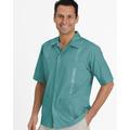 Blair Men's John Blair Short-Sleeve Guayabera Shirt - Green - LGE