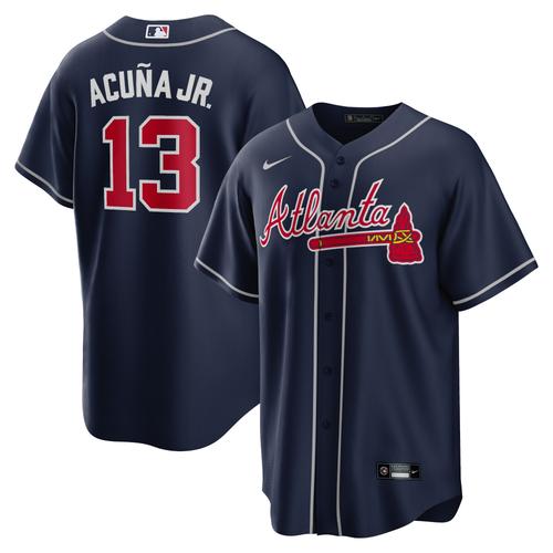 Atlanta Braves Nike Official Replica Alternate Jersey - Mens with Acuna Jr. 13 printing