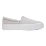 TOMS Women's Grey Fenix Platform Slip-On Sneakers Shoes, Size 7