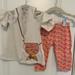 Jessica Simpson Matching Sets | Jessica Simpson 2t Shirt And Capri Pants Set | Color: Orange/Tan | Size: 2tg