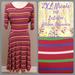 Lularoe Dresses | 3/$50 - Lularoe Nicole Dress - 2xl - Nwt | Color: Red | Size: 2x