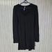 Free People Sweaters | Free People Womens Black Criss Cross Knit Sweater Tunic Top Size Xs | Color: Black | Size: Xs