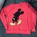 Disney Tops | Disney Women’s Medium Red Mickey Mouse Lightweight Sweatshirt. | Color: Red | Size: M