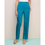 Draper's & Damon's Women's Herringbone Straight Leg Pull-On Pants - Blue - PS - Petite Short