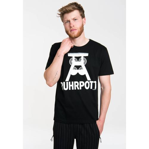 T-Shirt LOGOSHIRT ""Ruhrpott Logo"" Gr. M, schwarz Herren Shirts mit Ruhrpott-Symbol