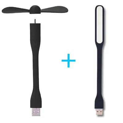 Mini ventilateur USB Portable Flexible et lampe USB Gadgets USB ventilateur manuel veilleuse pour