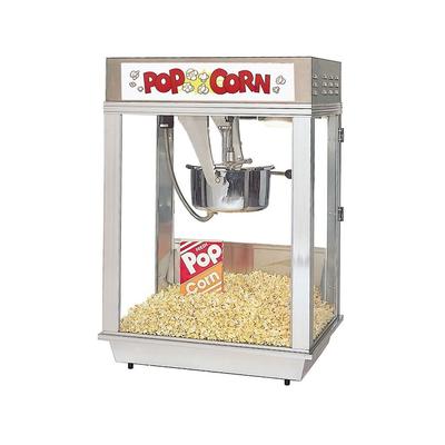 Gold Medal 2102EST Citation Popcorn Machine w/ Deluxe 16 oz Kettle & Stainless Dome, 120v, Stainless Steel