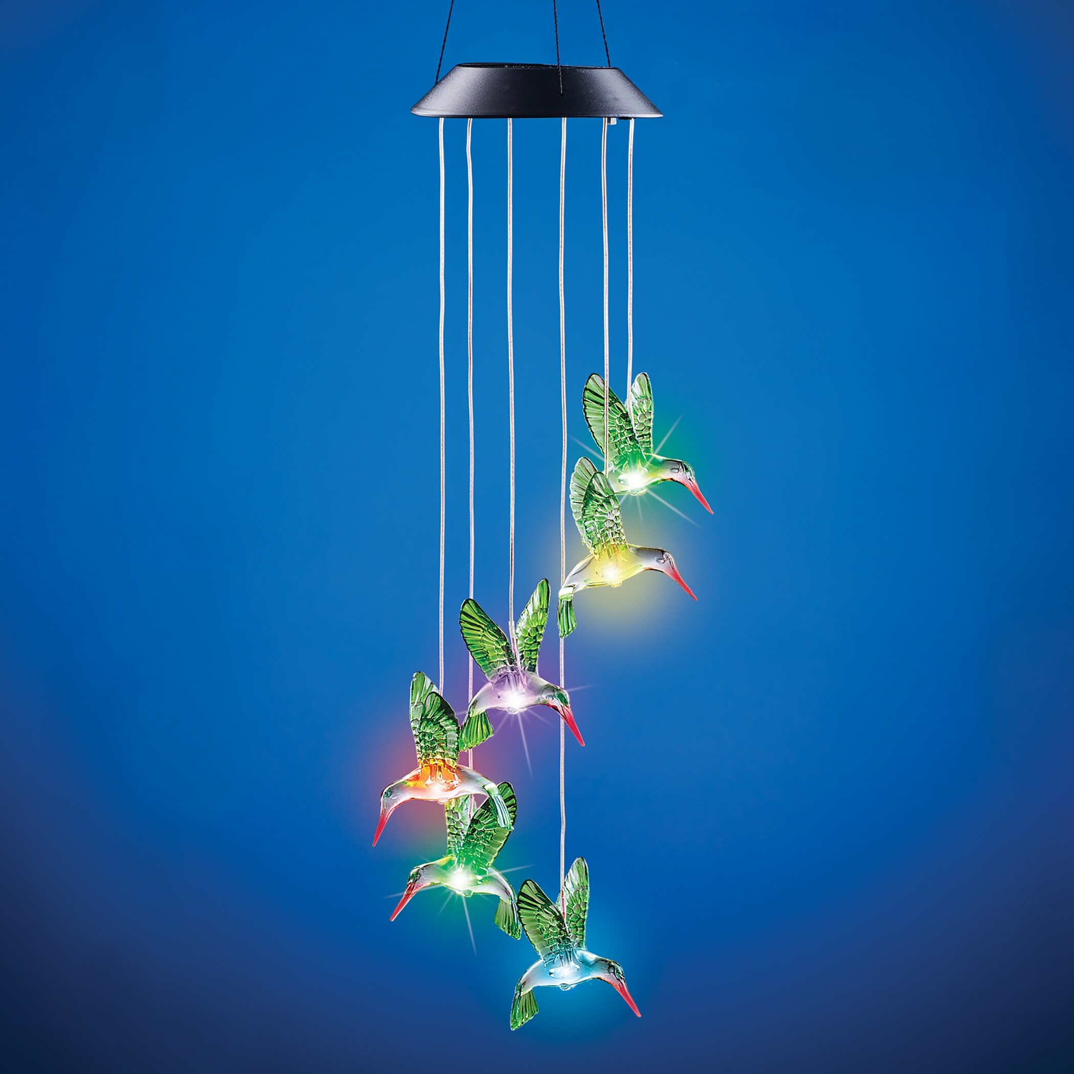 Solar Color Changing Hummingbird Outdoor Garden Mobile - NO SIZE
